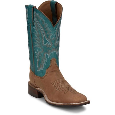 JUSTIN BOOTS JUSTIN WOMEN'S BR540 SHAY 11" TAN (BROWN) MEDIUM SQUARE TOE WESTERN BOOTS