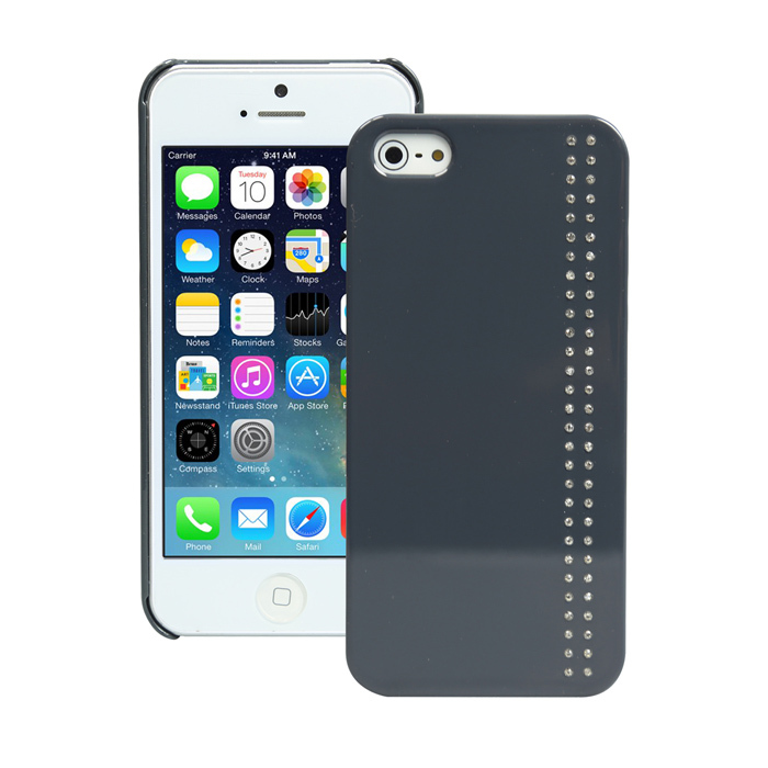 SBS BIJOUX VERTICAL CUSTODIA CASE per APPLE IPHONE 5 5G 5S GRIGIA