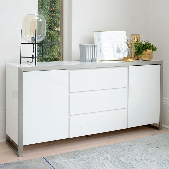 Free Dwell gloss sideboard white in good condition needs to be