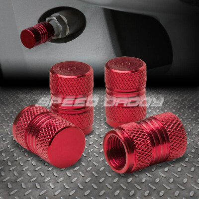 4 X АЛЮМИНИЕВЫХ МЕТАЛЛИЧЕСКИХ КЛАПАНА ДЛЯ ШИН / ОБОДА / ВОЗДУШНОГО ОТВЕРСТИЯ КОЛЕСА, ПЫЛЕЗАЩИТНАЯ КРЫШКА, КОЛПАЧОК ДЛЯ ШТОКОВ / КОЛПАЧКИ КРАСНОГО ЦВЕТА