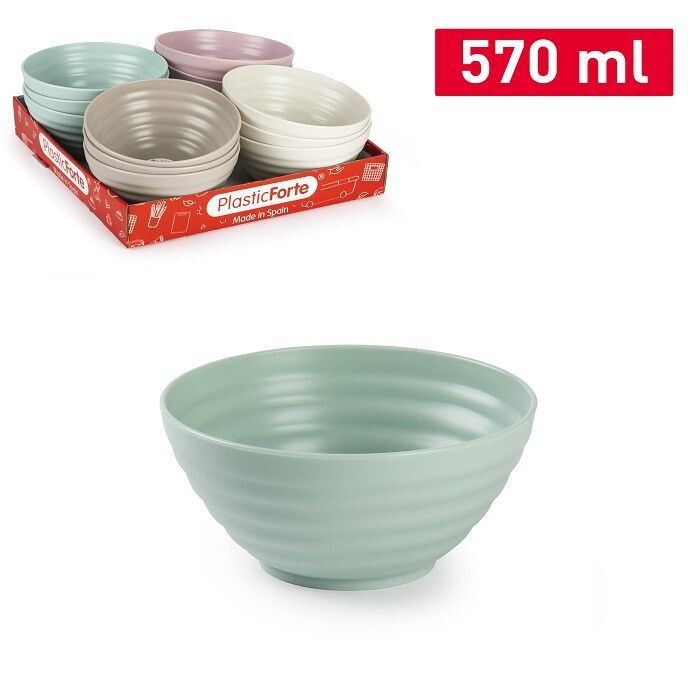 Set 12 Pezzi Ciotola Classic 570ml In Plastica Colorata hmj
