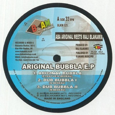 ABA ARIGINAL meets MALI BLAKAMIX - Ariginal Bubbla EP - Vinyl (12'')
