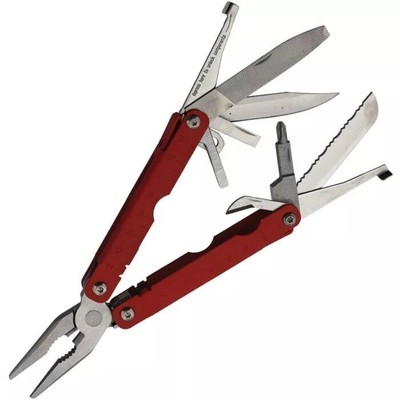 Hard Hat Journeyman Multi Tool 13 Integrated Stainless W/ Red Handle - HH911-RD