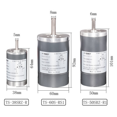 DC 12V 24V DC Motor High Speed Large Torque 2000-5000rpm Shaft 5mm 6mm 8mm
