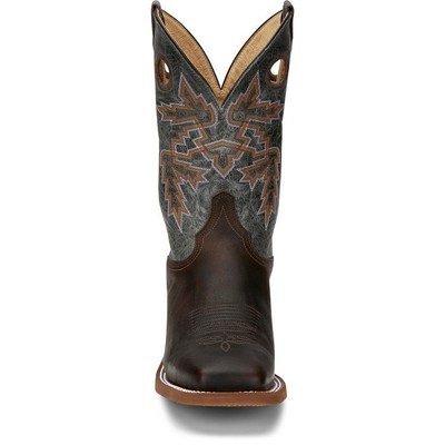 JUSTIN BOOTS JUSTIN MEN'S BR5349 BENDER 11" CHOCOLATE BROWN SLIP-RESISTANT WESTERN BOOTS