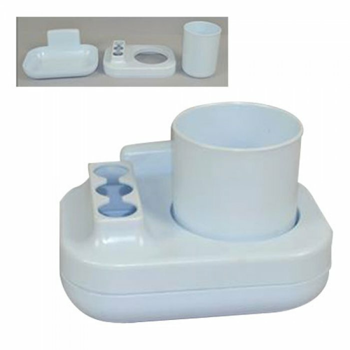 Porta Spazzolini e Dentifricio con Fissaggio Adesivo o Viti sus