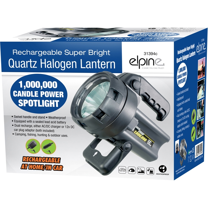 1MILLION CANDLE POWER LIGHT LED TORCH SPOTLIGHT HALOGEN FLASHLIGHT