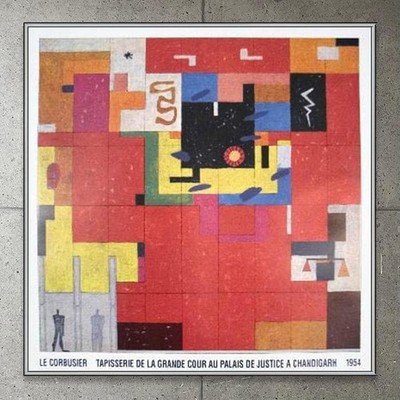 Le Corbusier Wandteppich Framed nterior Poster Art