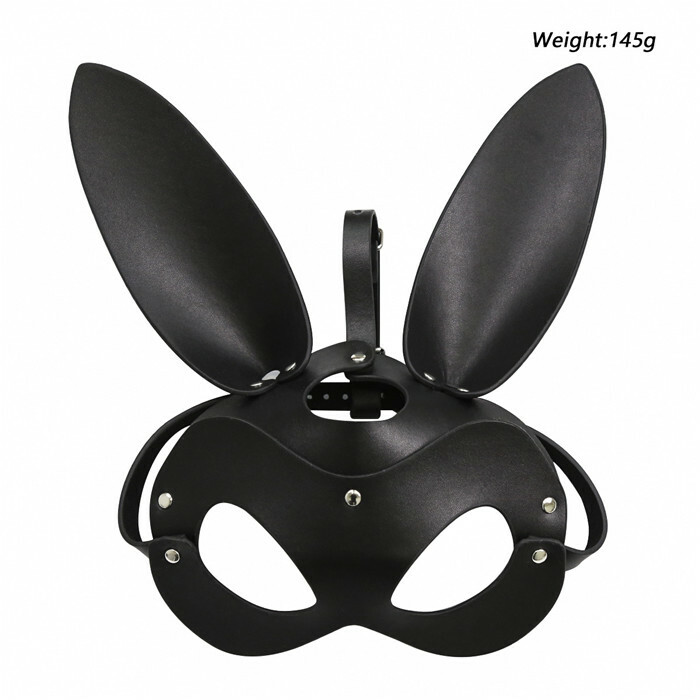 Sexy Lingerie Bunny Hot Leather Animal Mask Exotic Headgear Slave UK HALLOWEEN - Picture 3 of 7