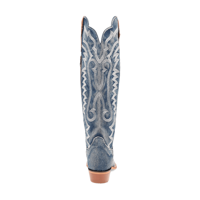 Pre-owned Dan Post Womens Denim Darlin' Boot Dp5108 In Blue