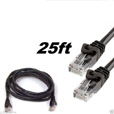 Cat 6 CAT6 Patch Cord Cable 500mhz Ethernet Internet Network LAN RJ45 UTP BLACK