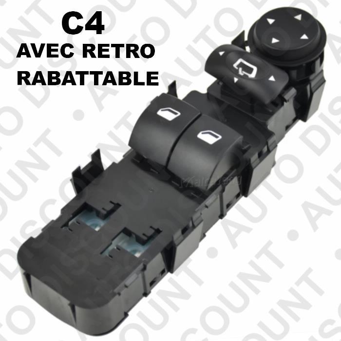 COMMANDE LEVE VITRE POUR CITROEN  C4 AVEC FONCTION RETRO RABATTABLE 2004-2011