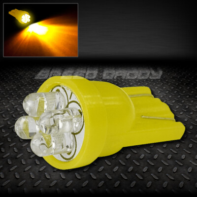 T10 194 168 W5W ЯНТАРНАЯ АВТОМАТИЧЕСКАЯ ВНУТРЕННЯЯ КУПОЛЬНАЯ ЛАМПОЧКА НА КЛИНЕ/ЛАМПЫ НАКАЛИВАНИЯ с 4 X 3 ММ СВЕТОДИОДАМИ