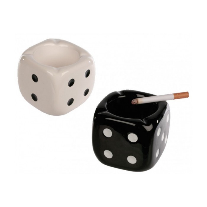 Posacenere Porta Cenere Sigarette In Ceramica Dado Colorato dfh