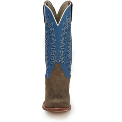 JUSTIN BOOTS JUSTIN MEN'S JP2507 RANKER 13" STEEL GREY MEDIUM SQ TOE BLOCK HEEL WESTERN BOOTS