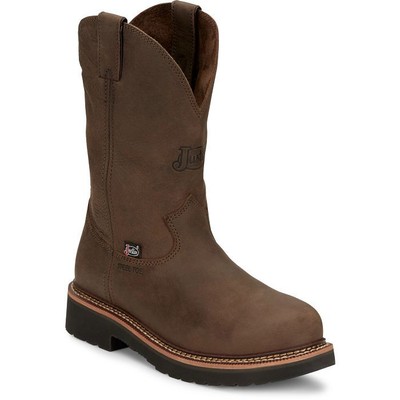 JUSTIN BOOTS JUSTIN MEN'S OW4441 CARBIDE 11" BROWN STEEL TOE ELECTRICAL HAZARD WORK BOOTS