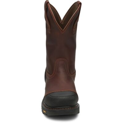 Pre-owned Justin Boots Justin Men's Wk2152 Warhawk Ii 11" Brown Waterproof Nano Comp Toe Work Boots In Chestnut (brown)