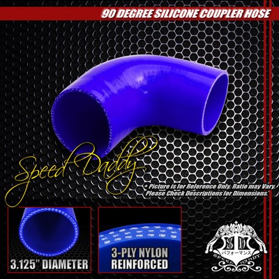 3.125 3-СЛОЙНЫЙ 90-ГРАДУСНЫЙ ОТВОДНОЙ ТУРБО- / ВПУСКНОЙ ТРУБОПРОВОД, СИЛИКОНОВЫЙ СОЕДИНИТЕЛЬНЫЙ ШЛАНГ / ТРУБА СИНЕГО ЦВЕТА