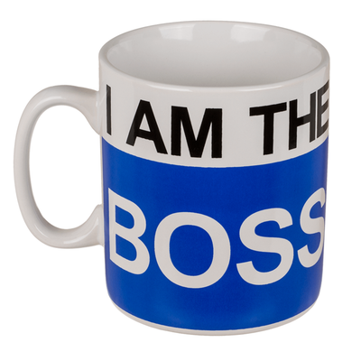 Tasse I am the Boss aus Steingut XL Boss Tasse Geschenk Kaffee Tee Jumbotasse