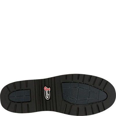 JUSTIN BOOTS JUSTIN MEN'S OW458 RIVOT 8" HICKORY BROWN WATERPROOF STEEL TOE EH WORK BOOTS