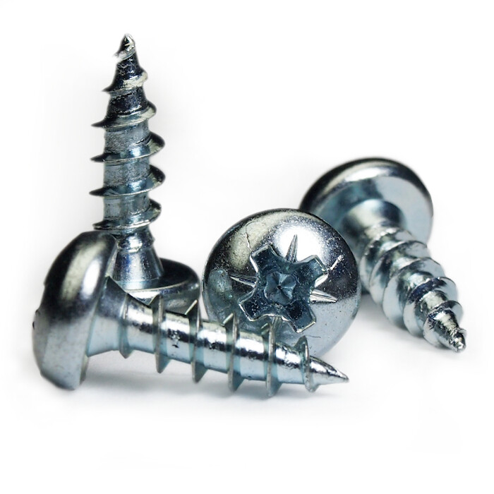 Spanplattenschrauben Holzschrauben Rundkopf Kreuzschlitz blau vz Ø3-6 x 10-100mm