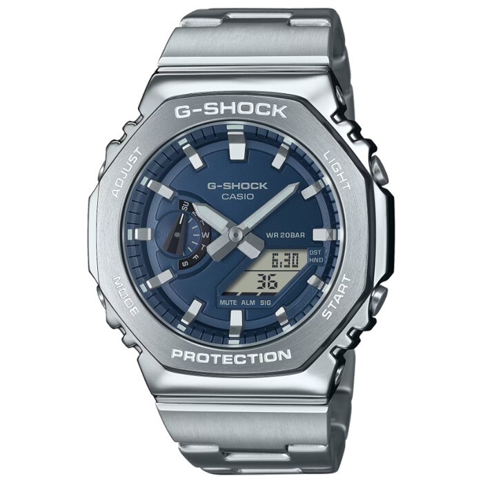Pre-owned Casio G-shock Gm-2110d-2b Pointer Digital Dual Display【shipping From Taiwan】