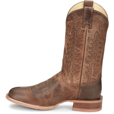 JUSTIN BOOTS JUSTIN MEN'S CJ2045 CLANTON 12" KHAKI (BROWN) WIDE ROUND TOE WESTERN BOOTS