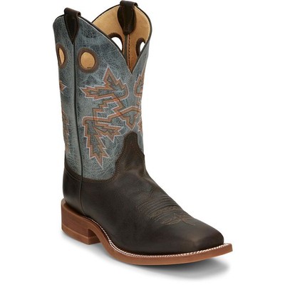 JUSTIN BOOTS JUSTIN MEN'S BR5349 BENDER 11" CHOCOLATE BROWN SLIP-RESISTANT WESTERN BOOTS
