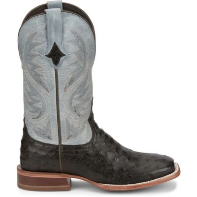 Pre-owned Tony Lama Women's Tl5406 Searcy 11" Mink (brown) Full Quill Ostrich Cowboy Boots