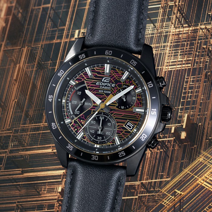 CASIO CASIO EDIFICE SERIES EFV-540CL-1A CIRCUIT BOARD THEME STANDARD CHRONOGRAPH