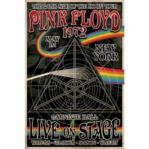 PINK FLOYD POSTER 1972 CARNEGIE HALL DARK SIDE OF THE MOON TOUR 24x36 FREE SHIP