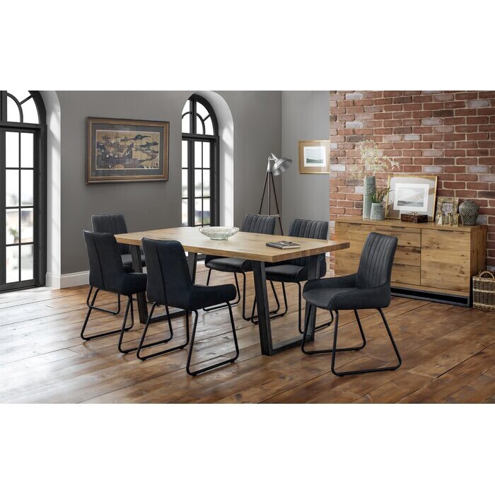 4 X Black Moseley Upholstered Dining Chair Brand New Rrp