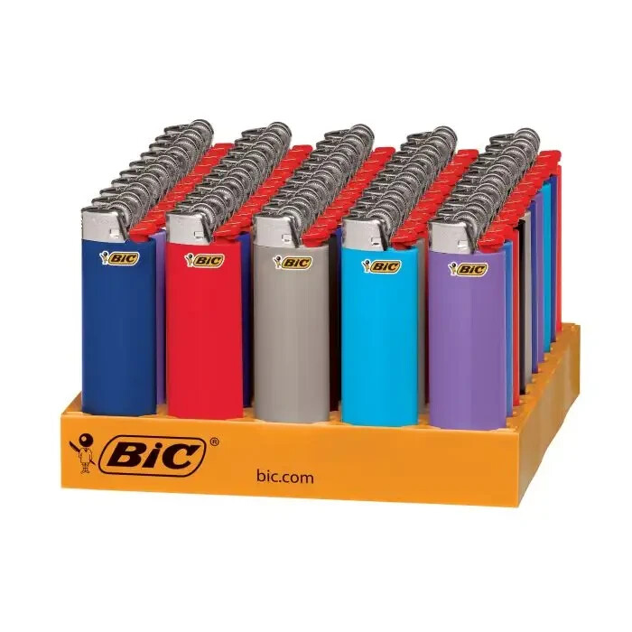 BIC Classic Lighters - Assorted Colors, 50-Count Tray Bulk Durable