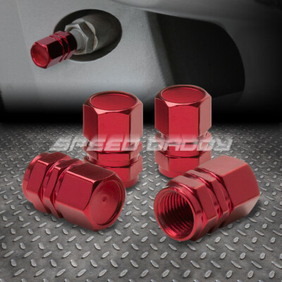 4 X АЛЮМИНИЕВЫХ КЛАПАНА ДЛЯ ШИН / ОБОДА / ВОЗДУШНОГО ОТВЕРСТИЯ КОЛЕСА, ПЫЛЕЗАЩИТНАЯ КРЫШКА, КОЛПАЧОК ДЛЯ ШТОКОВ / КОЛПАЧКИ RT059 КРАСНЫЙ