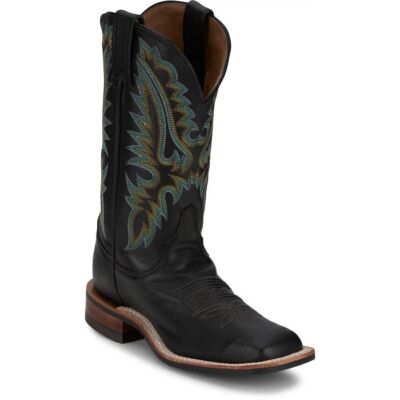JUSTIN BOOTS JUSTIN WOMEN'S BR541 SHAY 11" BLACK MEDIUM SQUARE TOE WESTERN MID-CALF BOOTS