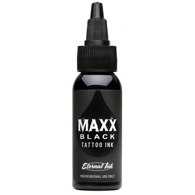 Authentic MAXX Black Universal Lining Shading Script 1 oz by Eternal Tattoo Ink