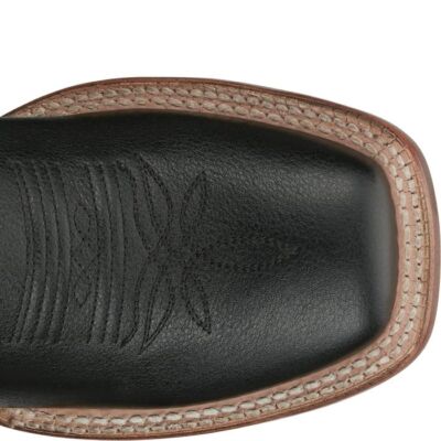 Pre-owned Tony Lama Women's Sa2102 Estrella 13" Ebony Square Toe Western Boot In Ebony (black)