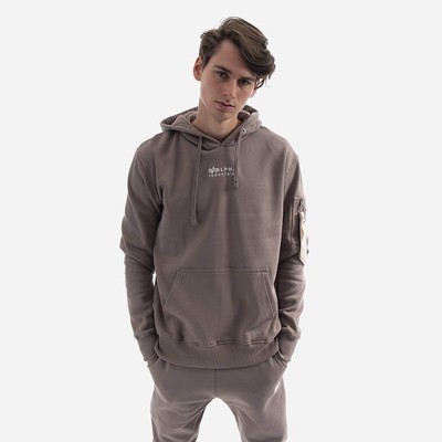 

Alpha Industries Organics EMB Hoodie Мужская органическая бежевая спортивная толстовка, Бежевый