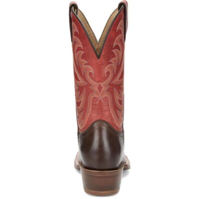 Pre-owned Tony Lama Women's Sa2100 Rowena 11" Brown Sq Toe Pull-on Cowgirl Mid-calf Boots In Espresso (brown)