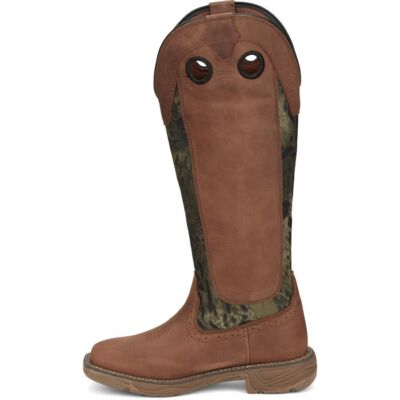 JUSTIN BOOTS JUSTIN WOMEN'S SE4361 RUSH STRIKE 17" RUSSETT (BROWN) SNAKE RESISTING WORK BOOTS