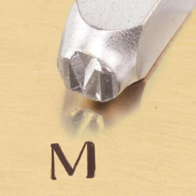 CLEARANCE ''Greek-Mu-Sign'' 1/4''-6mm-Large Stamp-Punch-Metal-Steel-Gold & Silver