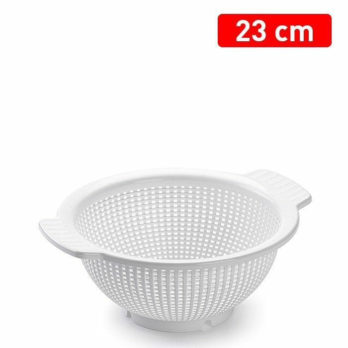Scolapasta Colino Setaccio Rotondo In Plastica Bianca Diametro 23cm hmj