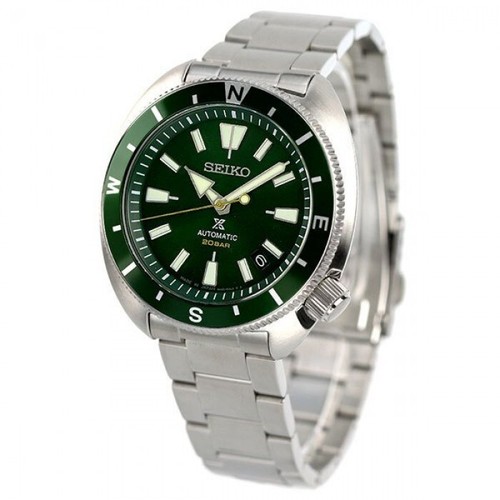 Pre-owned Seiko Prospex Tortoise Green Dial Sapphire Crystal Analog Men's Srph15 Watch