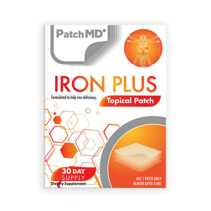 PatchMD Iron Plus Topical Patch - 30 Day Supplement Authentic- New Formula