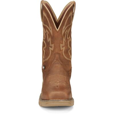 JUSTIN BOOTS JUSTIN MEN'S SE4340 RUSH 11" TAN WATERPROOF MET GUARD SLIP-RESISTANT WORK BOOTS