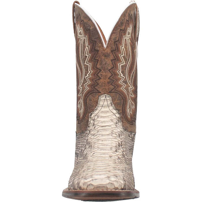 Pre-owned Dan Post Men's Brutus Python Boot Dp4917 In Natural/brown