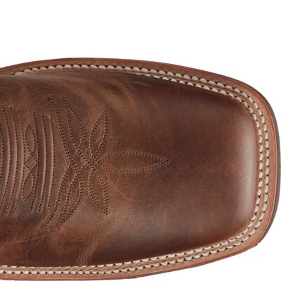 Pre-owned Tony Lama Men's 7973 Creedance 11" Brown Square Toe Stockman Heel Western Boots