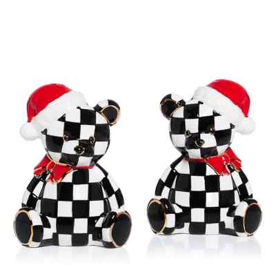 Mackenzie-Childs Courtly Santa Bear Salt & Pepper Set - 100% Exclusive