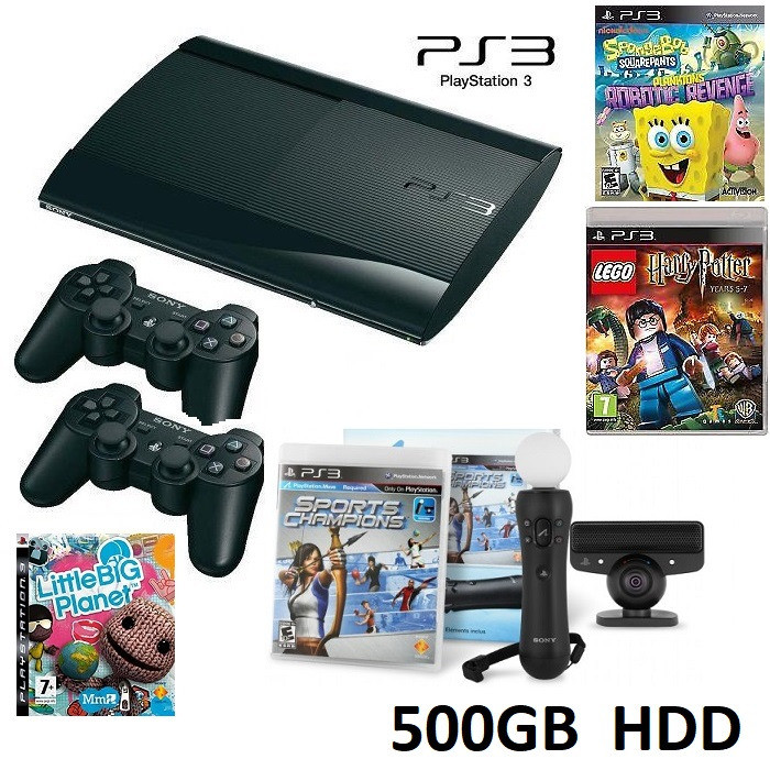 PS3 Super Slim 500GB HDD Playstation EYE + MOVE MEGA GAMES BUNDLE | in  Wath-upon-Dearne, South Yorkshire | Gumtree - 