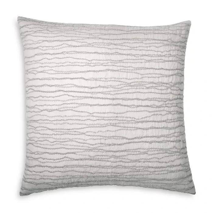 Donna Karan Collection Luna Euro Pillow Sham 26in x 26in Platinum + - Picture 1 of 13